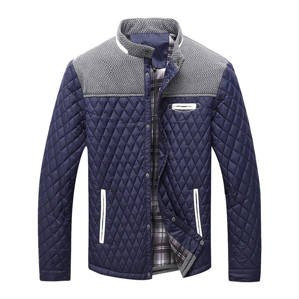 Men's Winter Bomber Jacket Quilted Coat Waterproof Lightweight