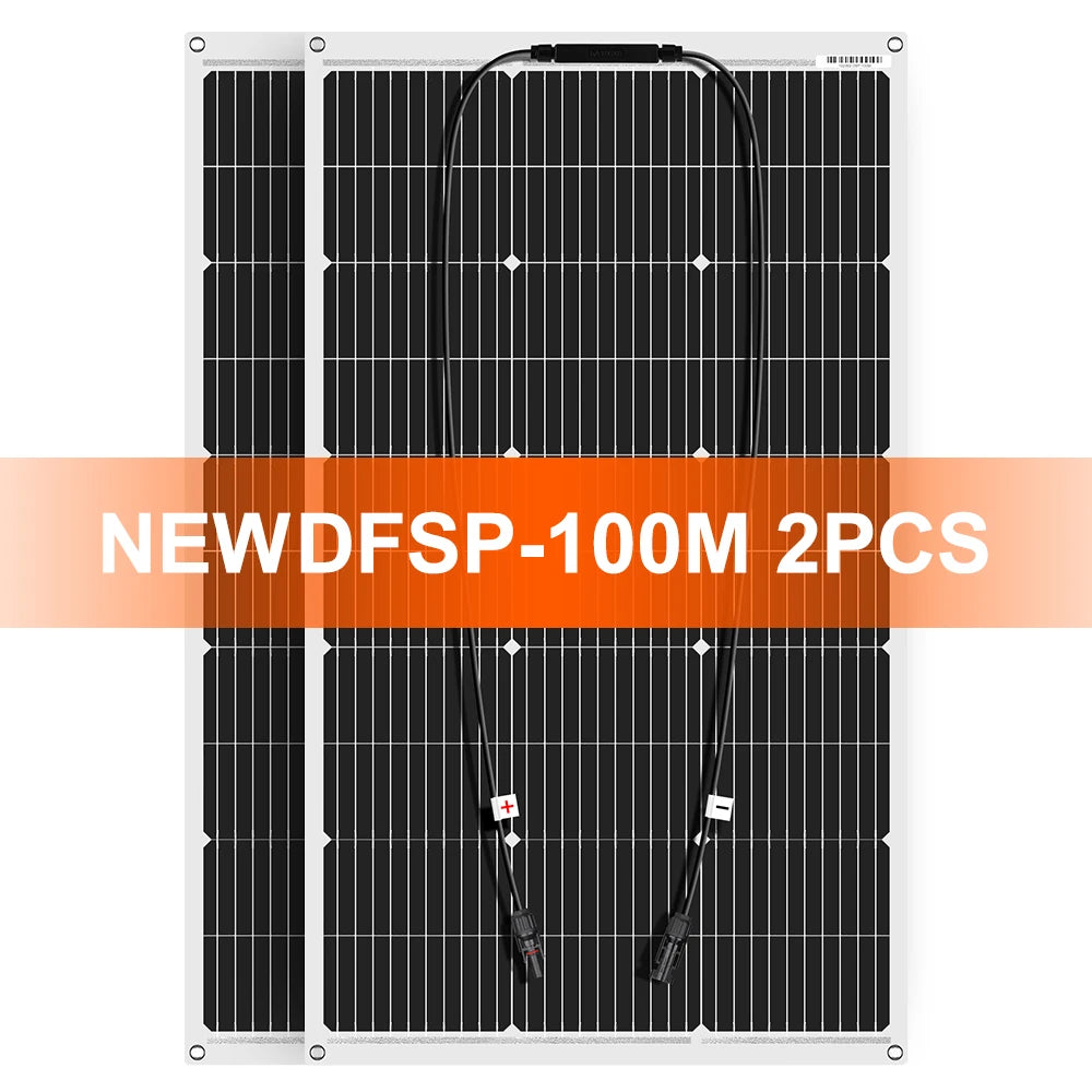DOKIO 18V 100W Flexible Monocrystalline Solar Panel For Camping RV