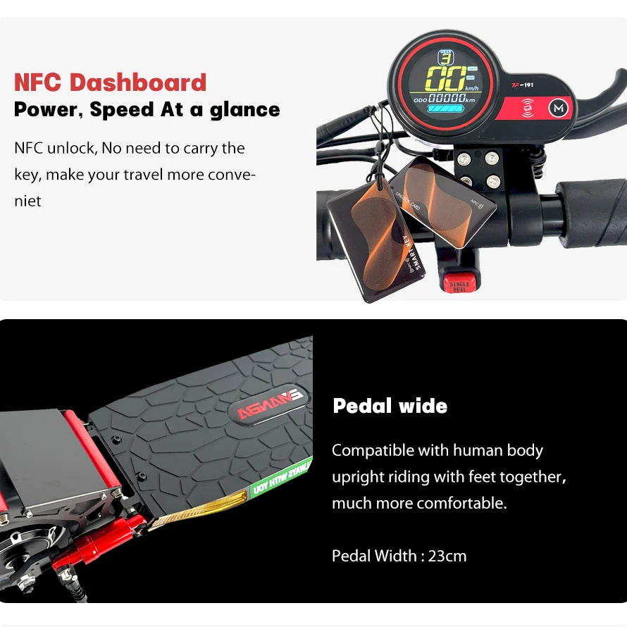 X4 2x800W Dual Motor Off Road Electric Scooter For Adults