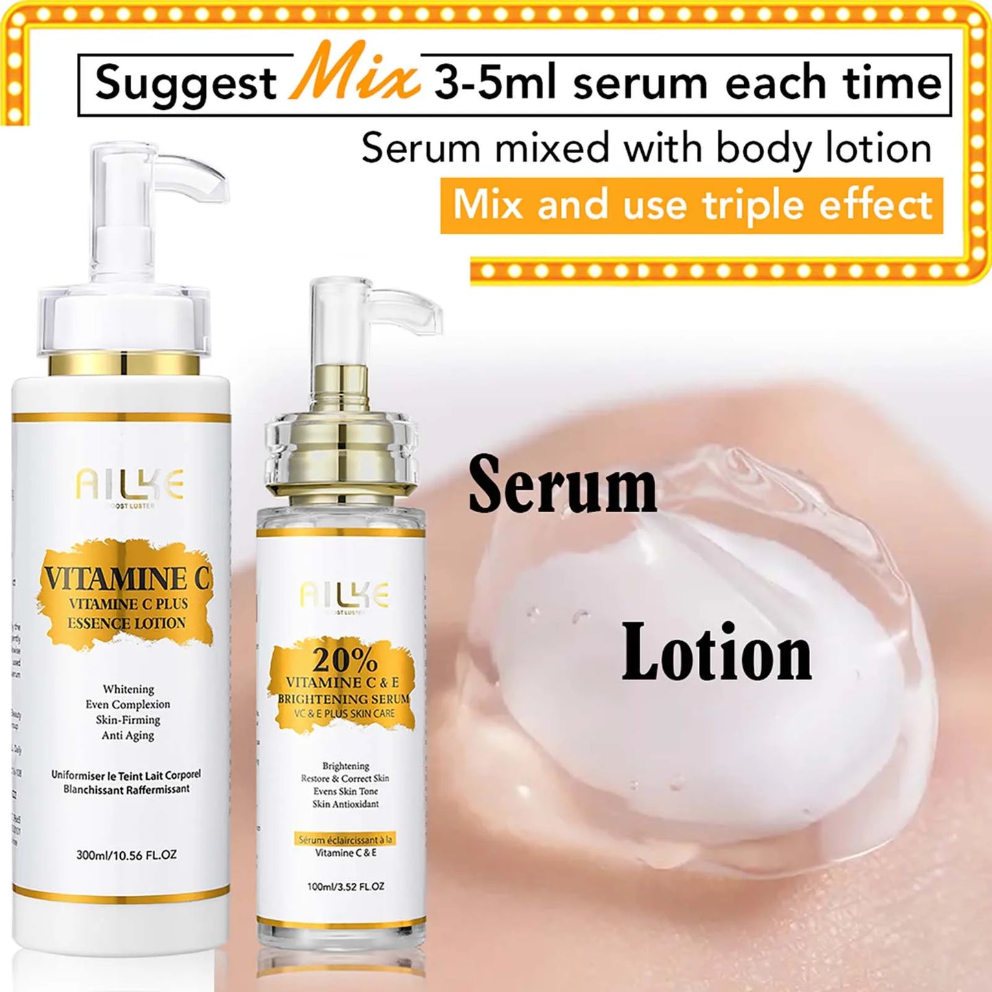 AILKE Vitamin C Skin Care Set With Brightening Soap