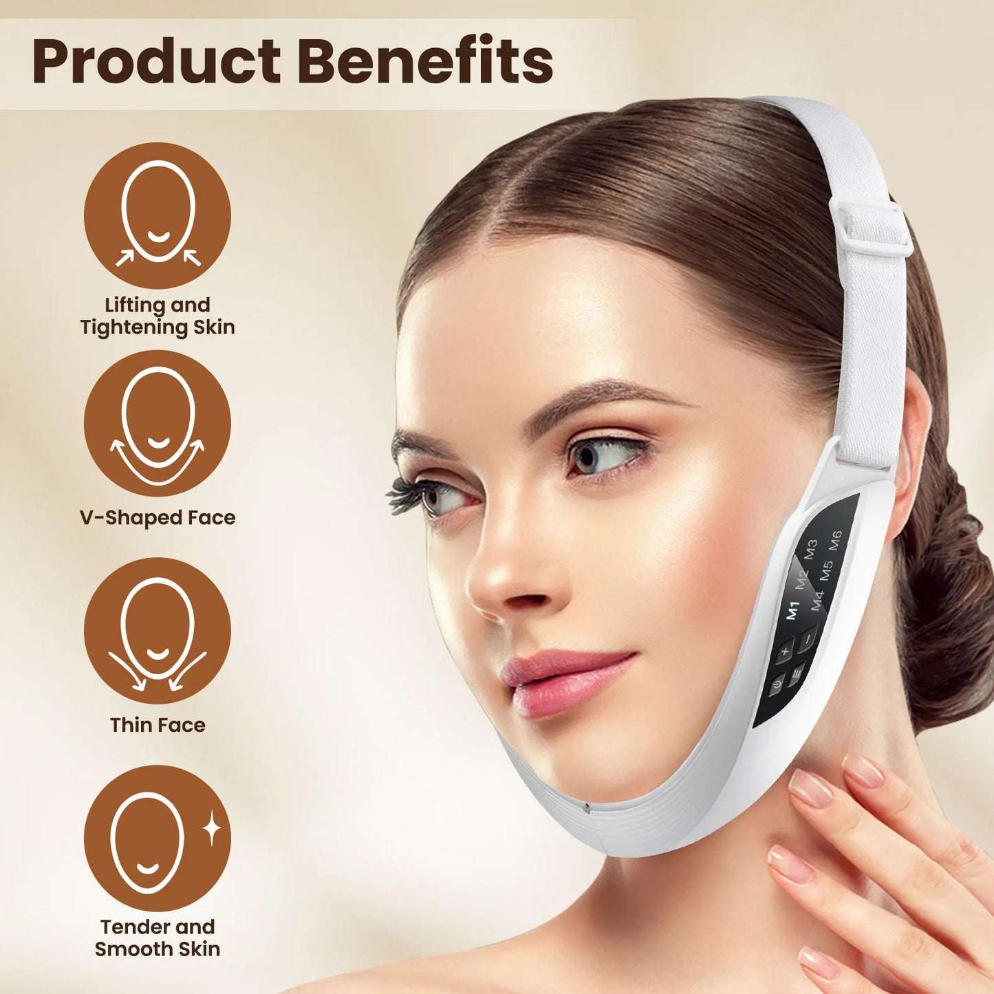 PASTSKY Electric V Face Lifting Device With EMS Microcurrent Technology