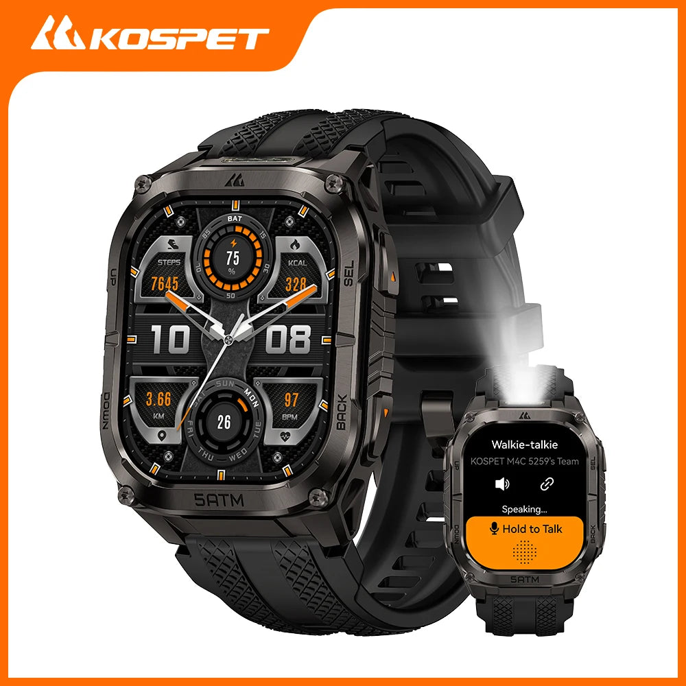 Kospet Tank M4C MilitaryGrade Rugged Smartwatch With GPS Flashlight
