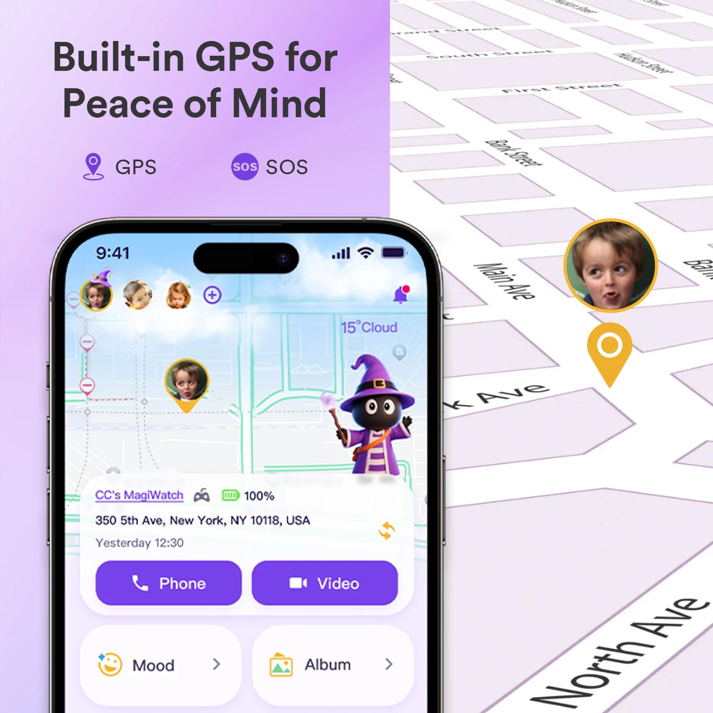 EIOTMART 4G Kids Smart Watch GPS Two Way Call SOS