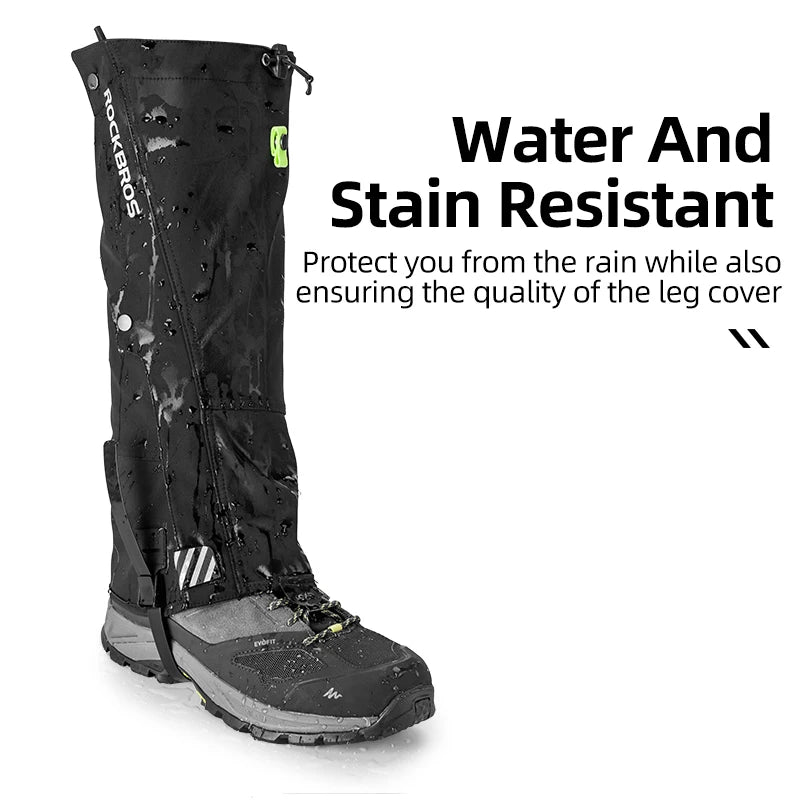 ROCKBROS Waterproof Gaiters For Hiking Climbing And Skiing