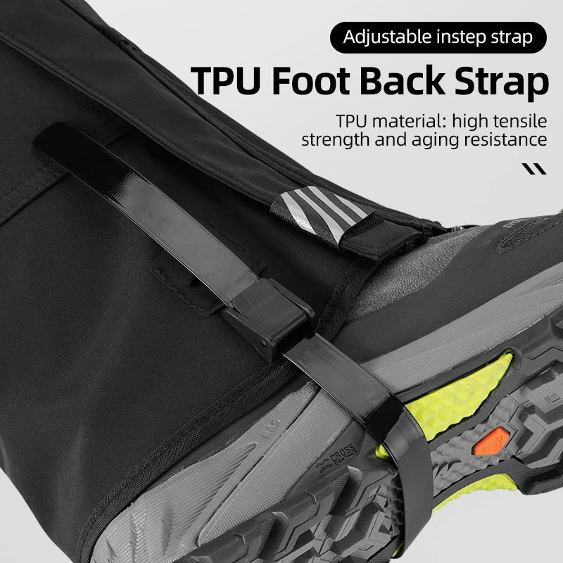 ROCKBROS Waterproof Gaiters For Hiking Climbing And Skiing