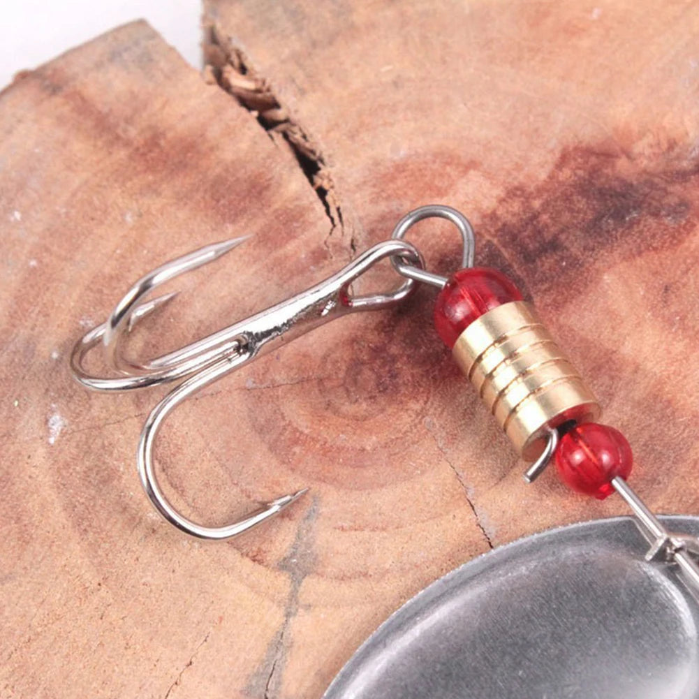 JOCESTYLE 30pcs Metal Spoon Spinner Lures With Treble Hook