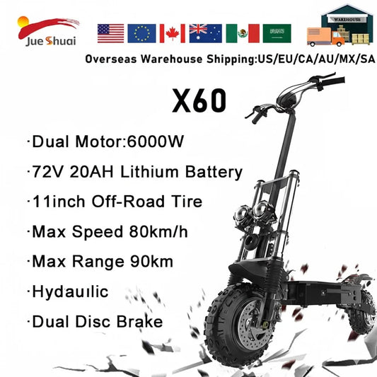 Jueshuai Scooter 72V 6000W Electric Offroad Scooter