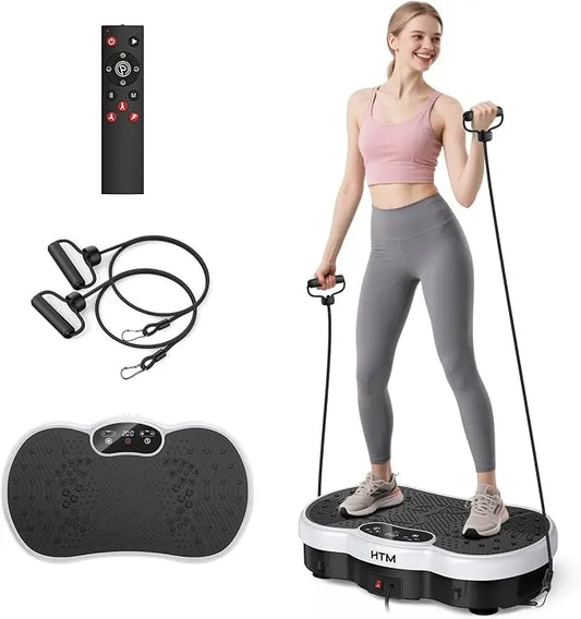 HTMM Vibration Plate For Weight Loss With 120 Speed Levels And Calorie Tracking