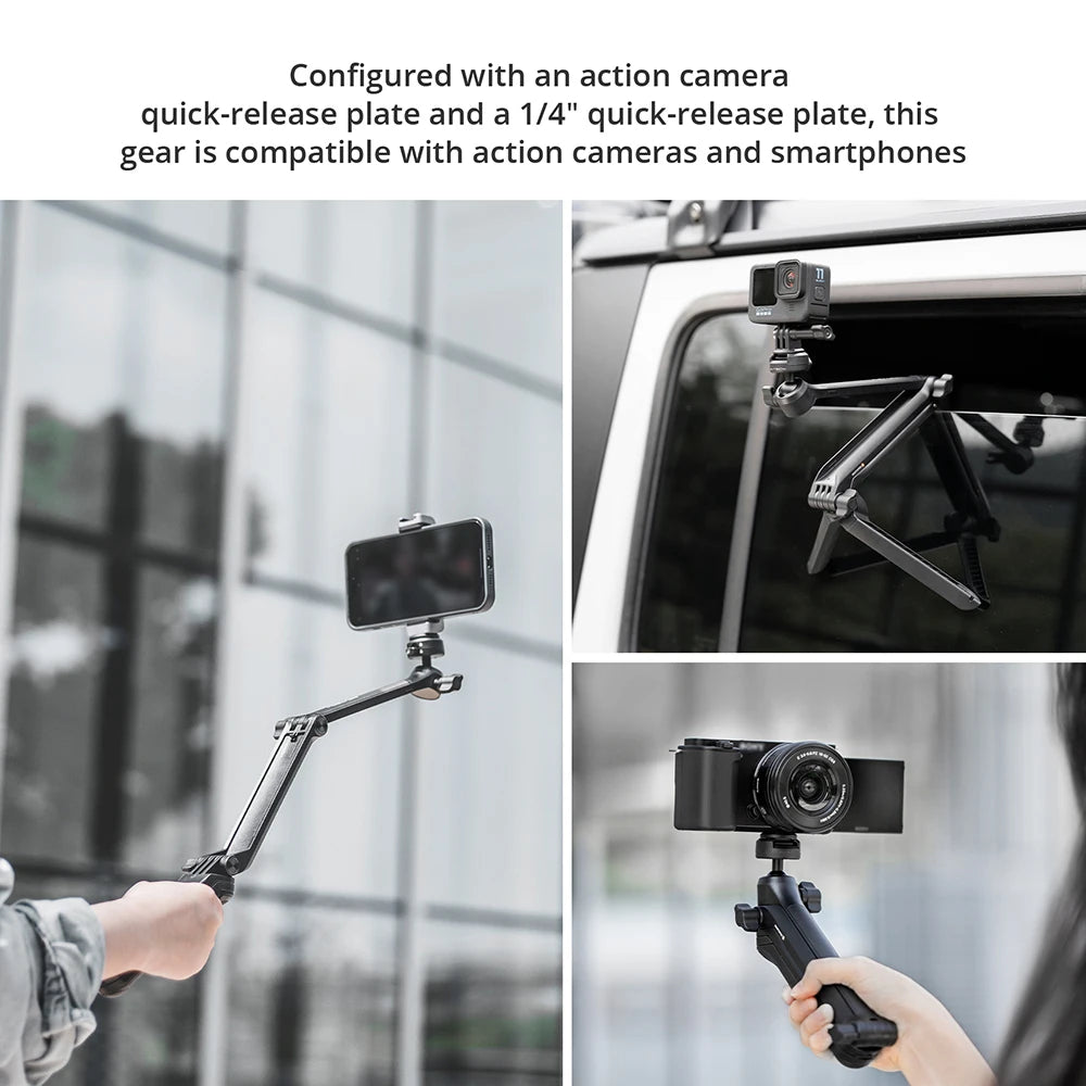 PGYTECH Mantispod Z Hand Grip For GoPro Hero 12 11 Insta360 DJI Osmo Action