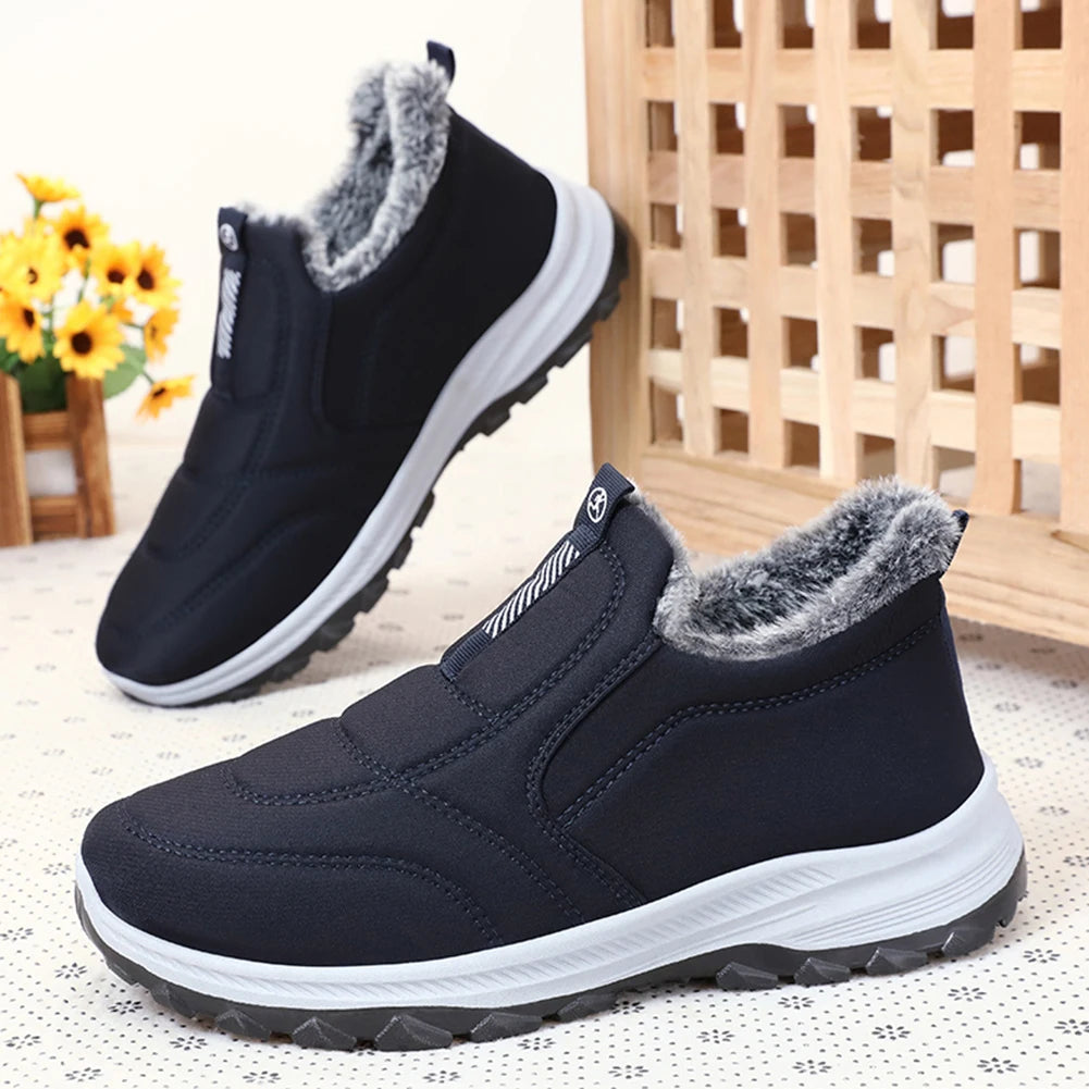 Warm Winter Walking Shoes for Men with Non Slip Comfort
