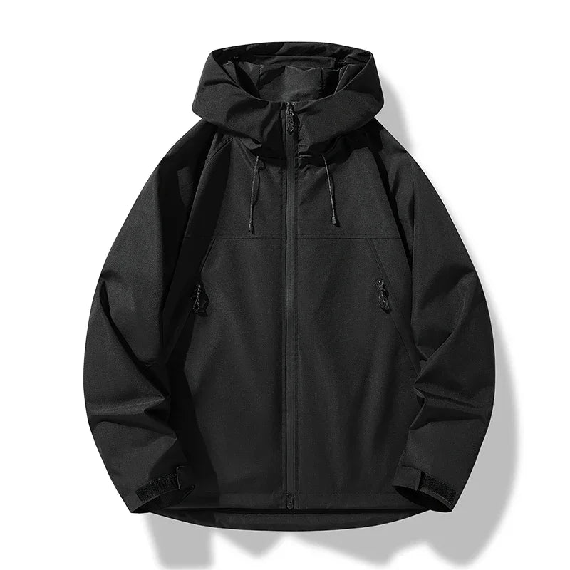 Autumn and Winter Mens Outdoor Sports Trenchcoat Windproof Waterproof Snow Mountain Ski Jacket Simple Solid Color Couple Jacket