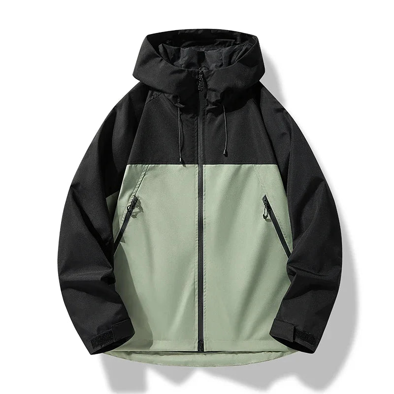 Autumn and Winter Mens Outdoor Sports Trenchcoat Windproof Waterproof Snow Mountain Ski Jacket Simple Solid Color Couple Jacket