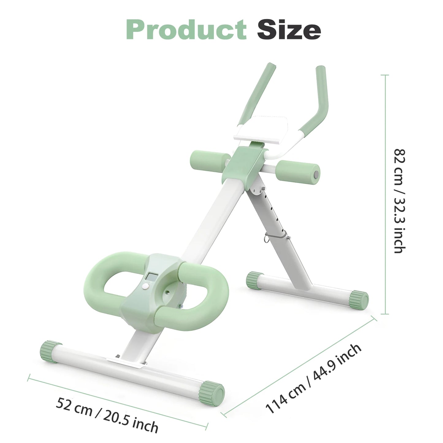 Abdominal Crunch Machine Foldable AB Workout With Resistance Bands