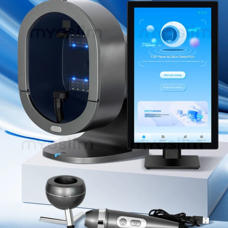 EMSZERO 3D Facial Skin Analyzer Machine With AI 21.5 Inch 8 Light Spectrum
