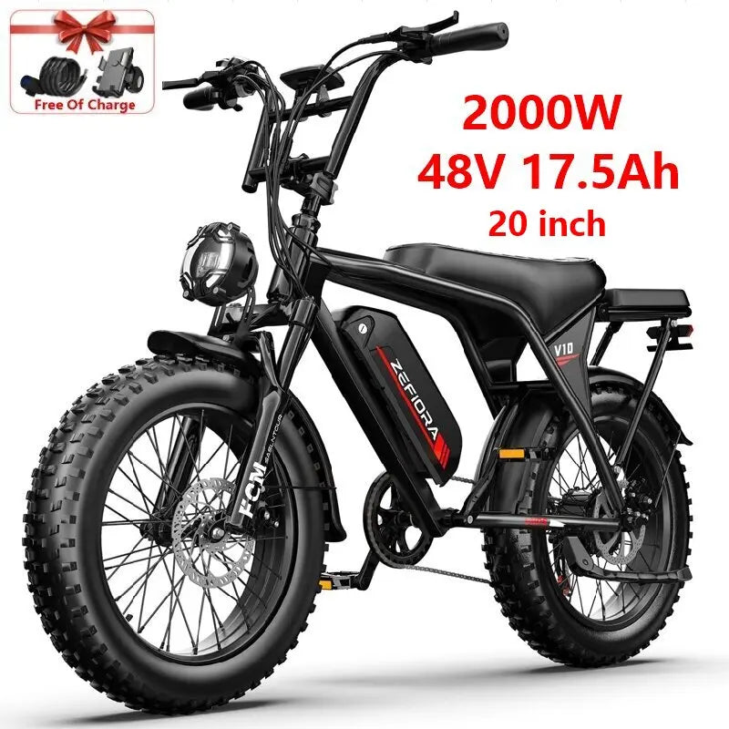 ZEFIORA Electric Scooter V10 48V Removable Battery Long Range