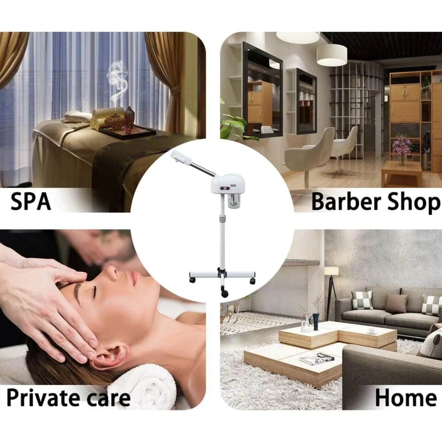 Bymaocar Professional Facial Steamer With Rotating Nozzle For Salon