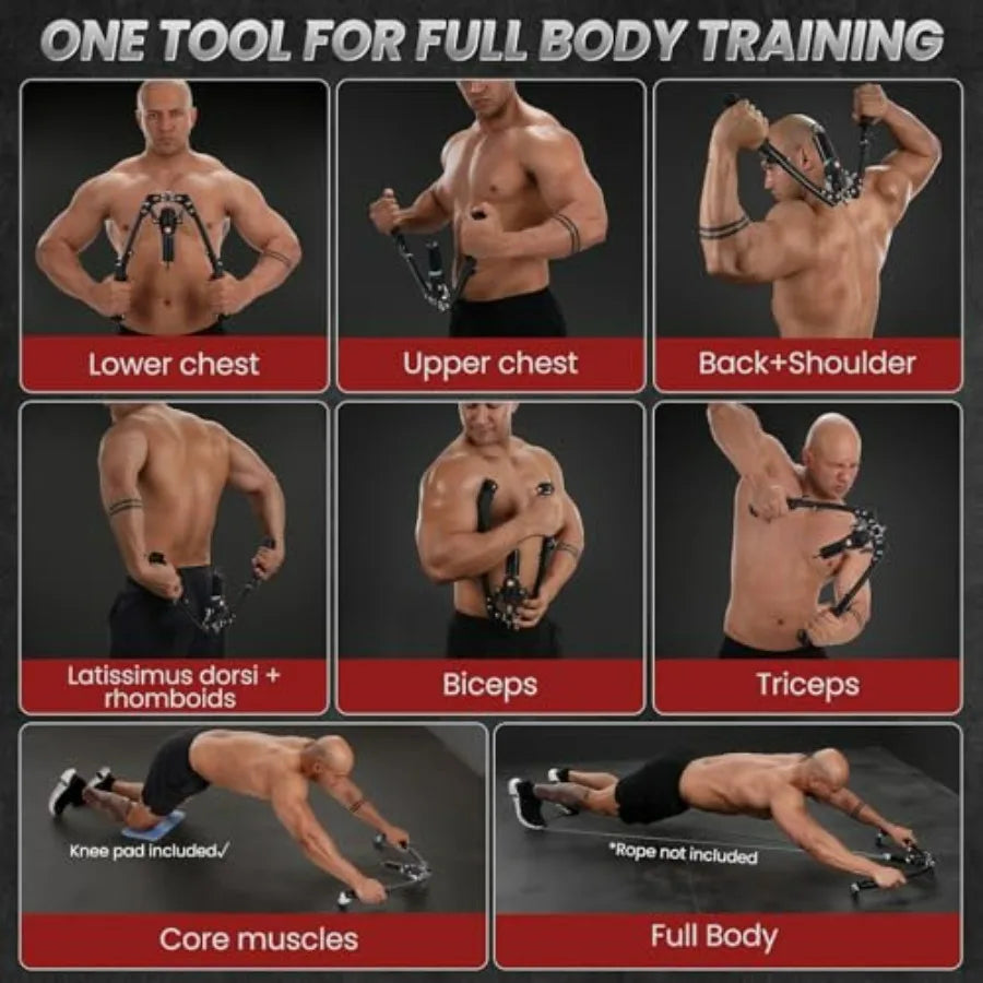 Twister Arm Trainer 3 In 1 Hydraulic Chest Workout Equipment Ab Roller Wheels