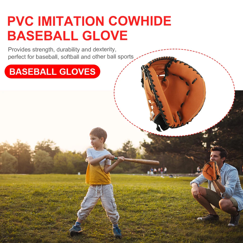 MOJOYCE Baseball Catcher Mitt PU Leather Glove For Training
