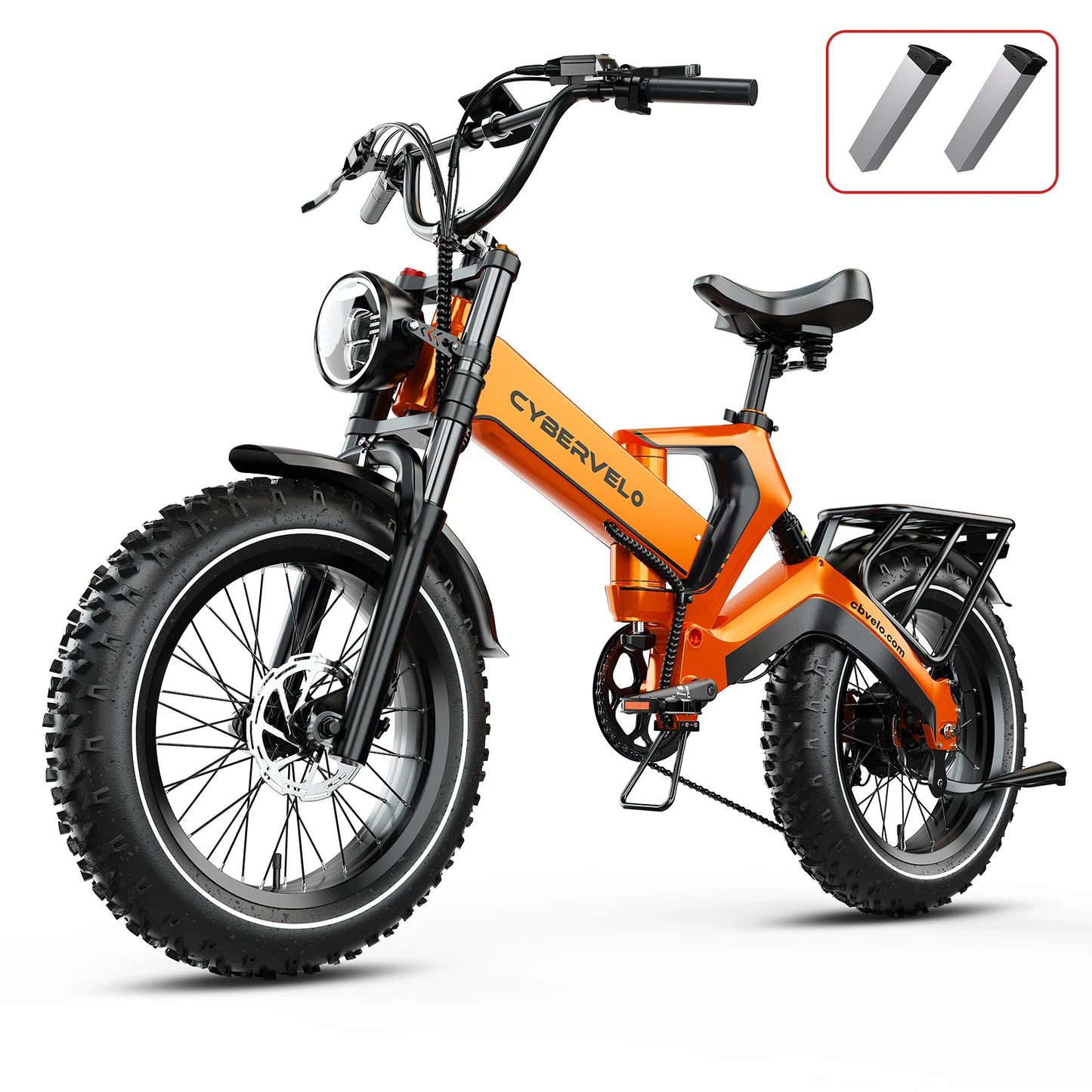 TALUSCONDOR Folding Electric Fat Tire Bike With Dual 48V 20Ah Battery