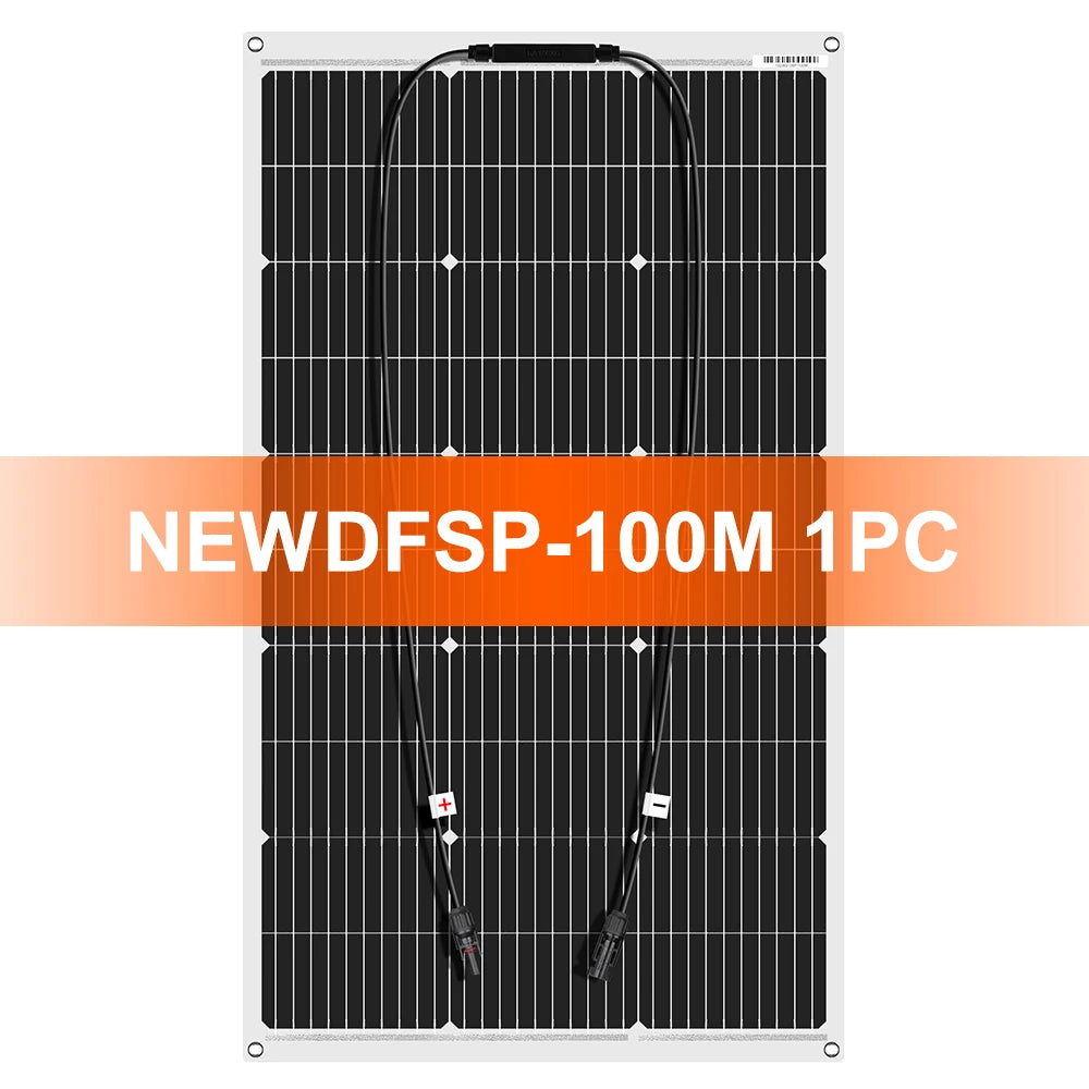 DOKIO 18V 100W Flexible Monocrystalline Solar Panel For Camping RV