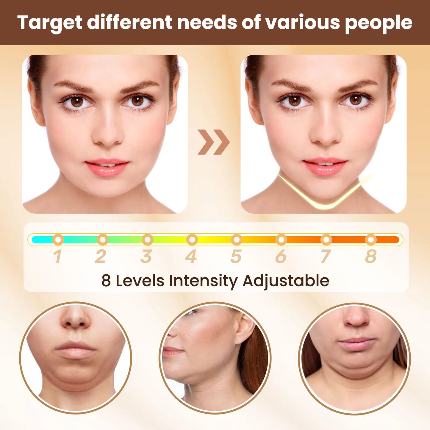 PASTSKY Electric V Face Lifting Device With EMS Microcurrent Technology