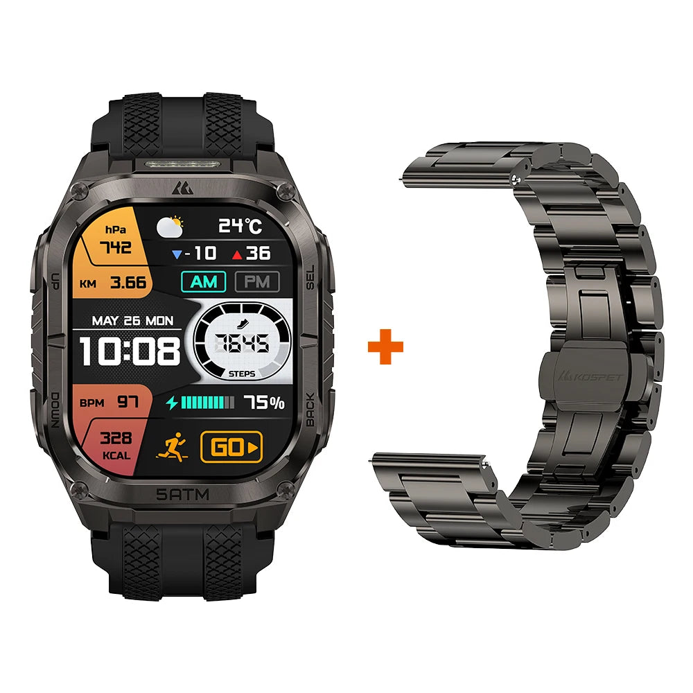 Kospet Tank M4C MilitaryGrade Rugged Smartwatch With GPS Flashlight