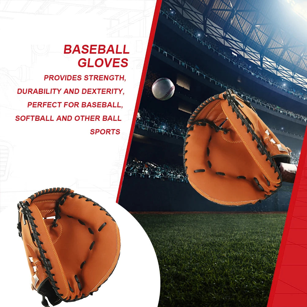 MOJOYCE Baseball Catcher Mitt PU Leather Glove For Training