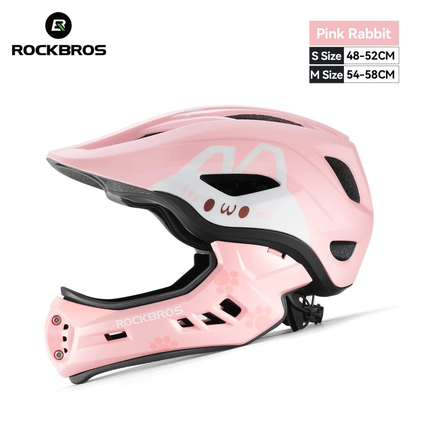 ROCKBROS Child Cycling Helmet With Detachable Full Face