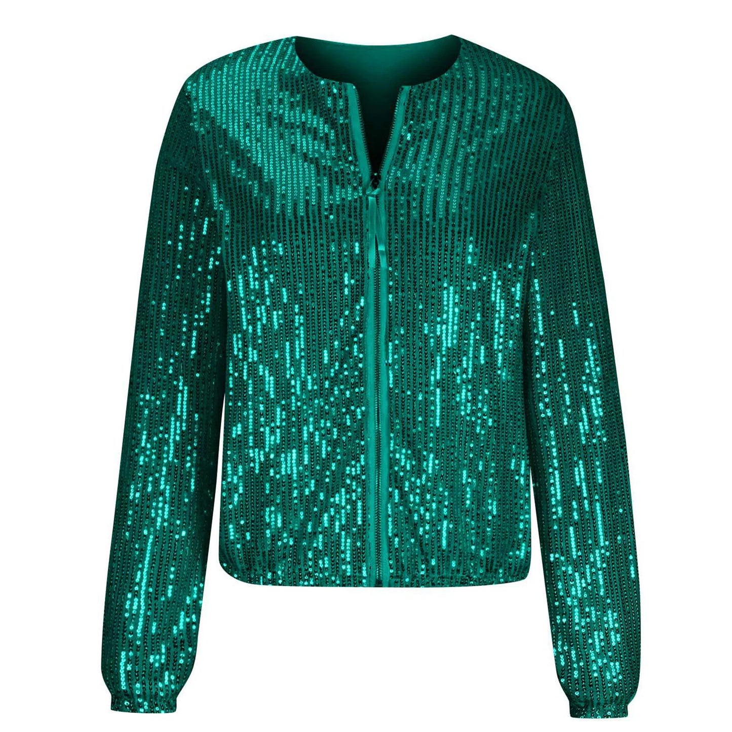 Sequin Jacket For Women Sparkly Long Sleeve Casual Outerwear