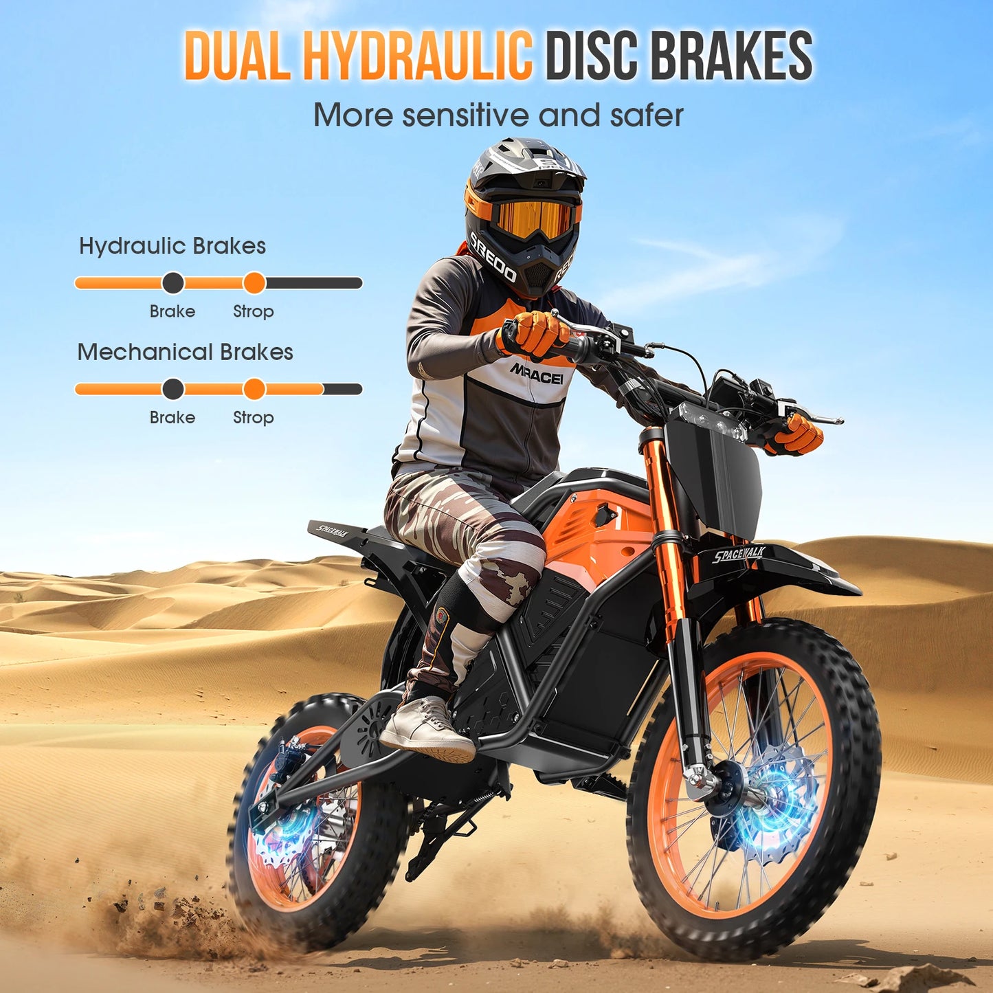 EILLEO SPACEWALK 48V Electric Dirt Bike Adults 3000W 60mi