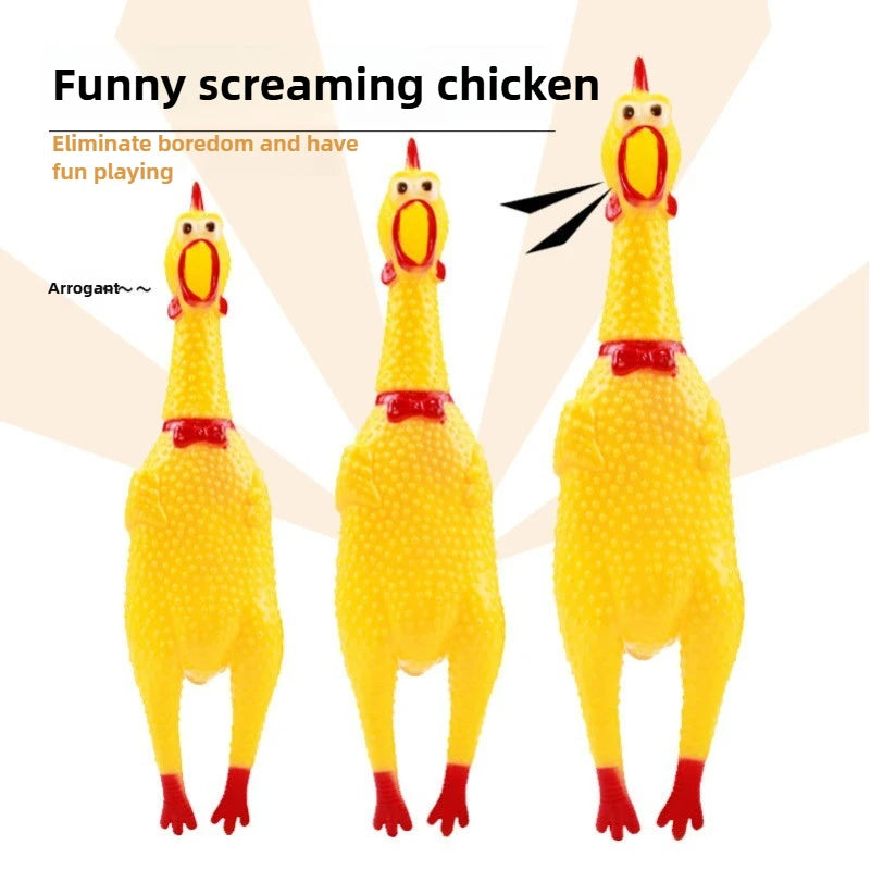 DKSTINYE Squeaky Screaming Chicken Pet Toy For Dogs