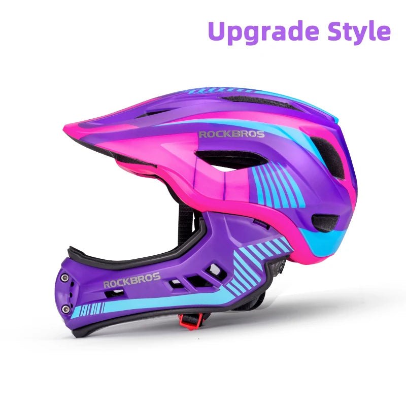 ROCKBROS Child Cycling Helmet With Detachable Full Face