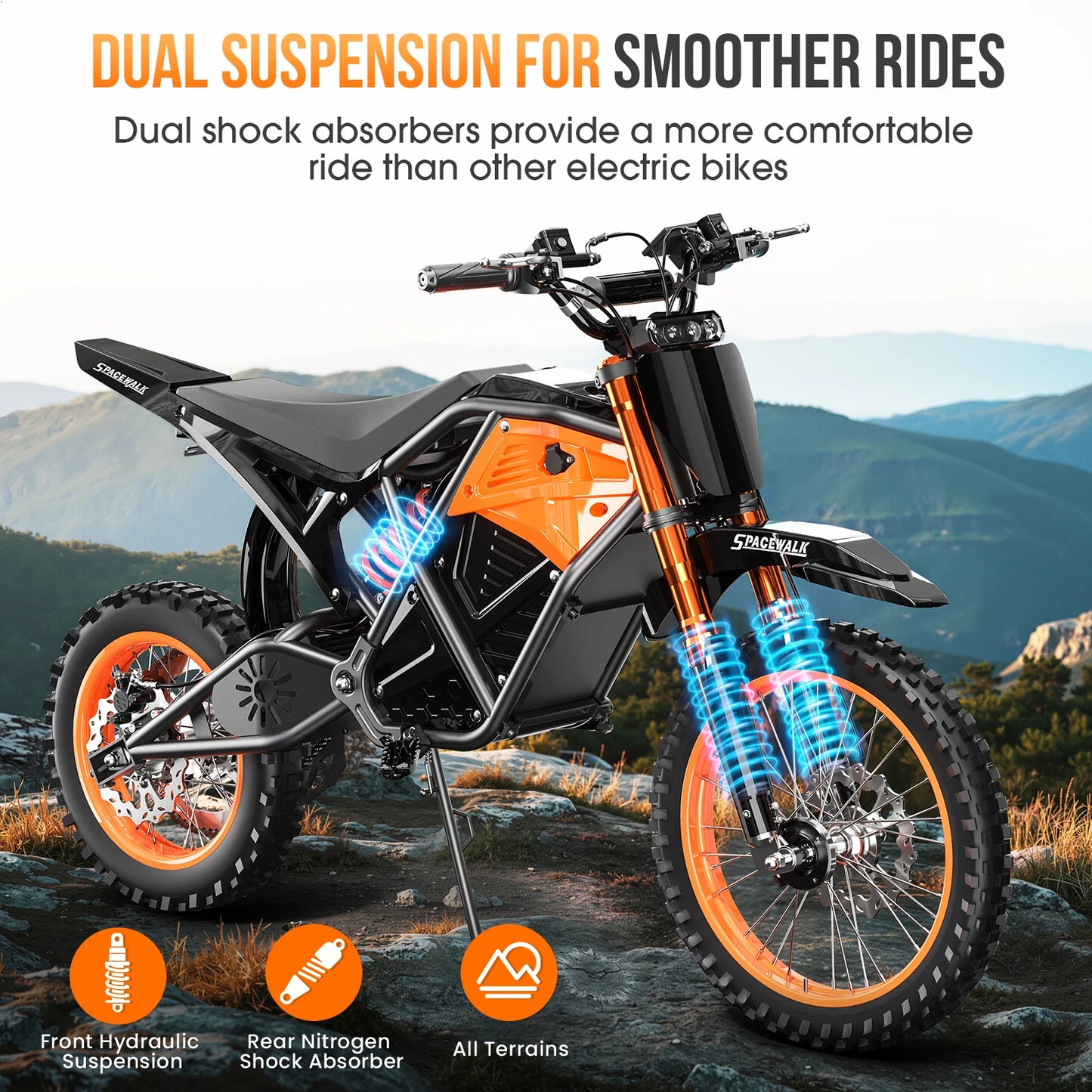 EILLEO SPACEWALK 48V Electric Dirt Bike Adults 3000W 60mi