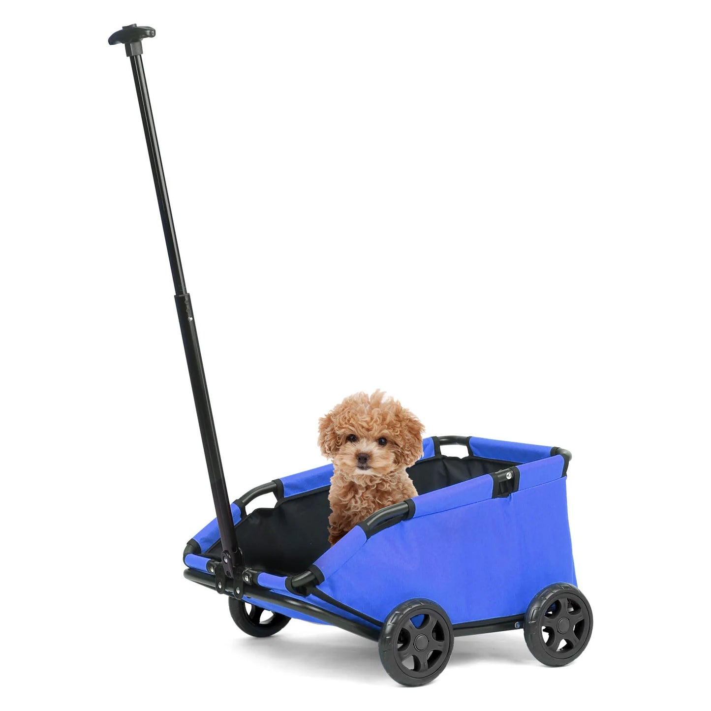 Small Pet Cart Folding Dog Stroller 360 Rotating Carrier