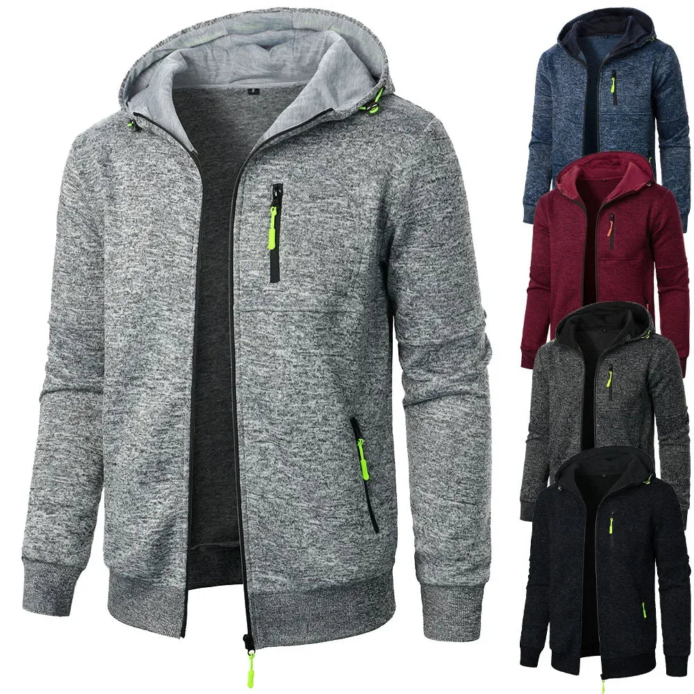 Men's Casual Sweatshirts Hooded Sweatshirt Slim Fit Sportswear Autumn Jacket for Men Tracksuit Streetwear Jackets 2029
