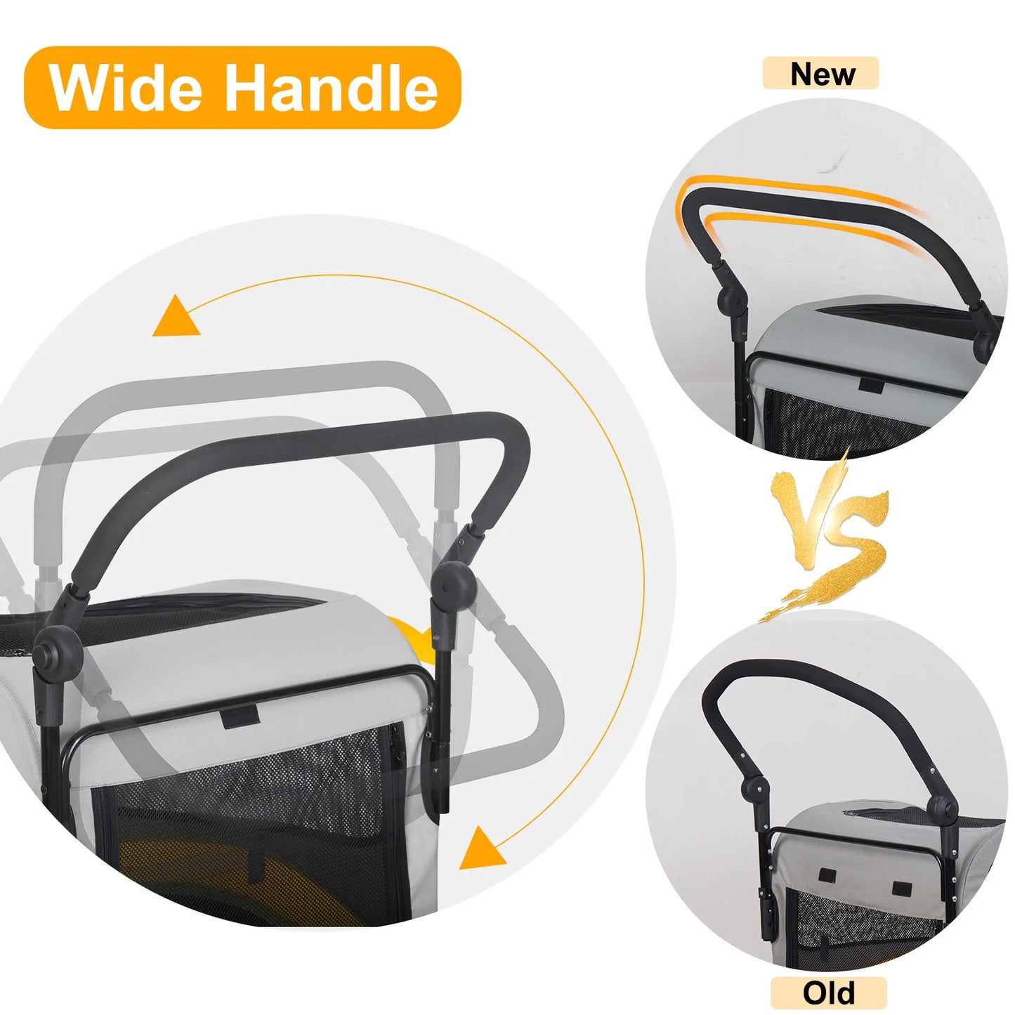 Portable Outdoor Pet Travel Stroller for Small Dogs and Cats
