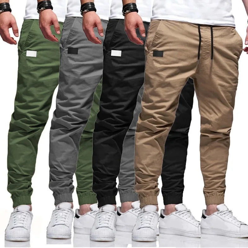 Men's Casual Sports Pants, Male Sweatpants, Jogger Cargo Harem, Pencil Trousers, Multi-pocket Sweatwear, New