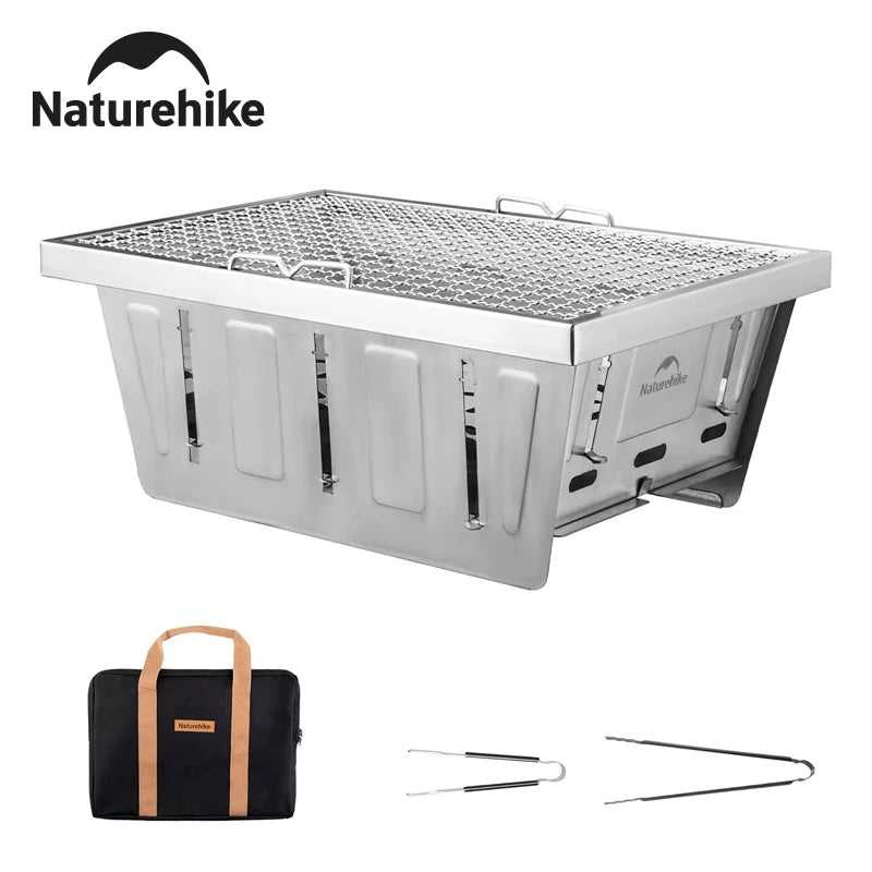 Naturehike Charcoal Grill For IGT Table Portable Folding BBQ Tongs