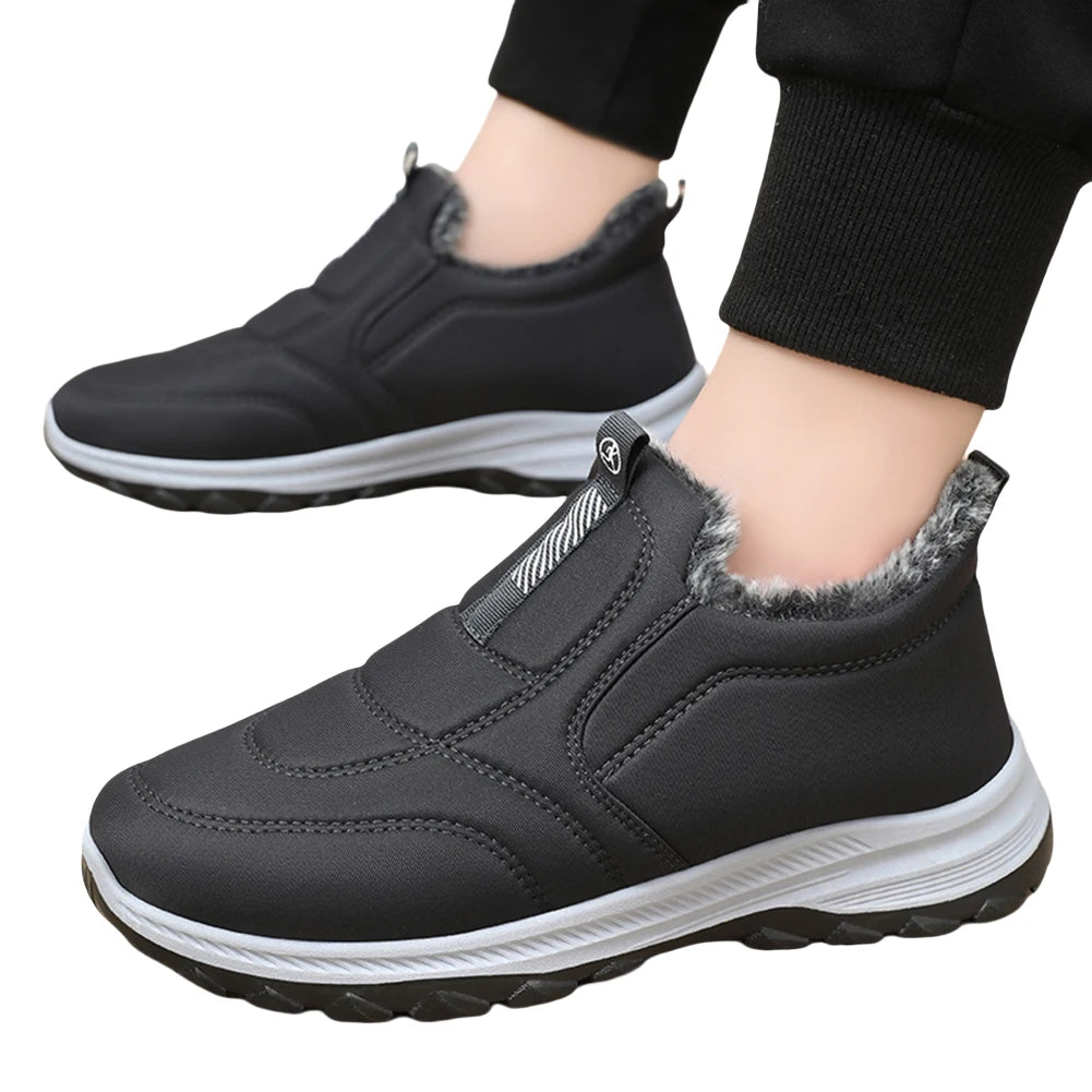 Warm Winter Walking Shoes for Men with Non Slip Comfort