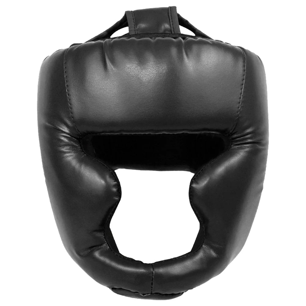 Full Face Boxing Headgear Thickened PU Leather Head Guard