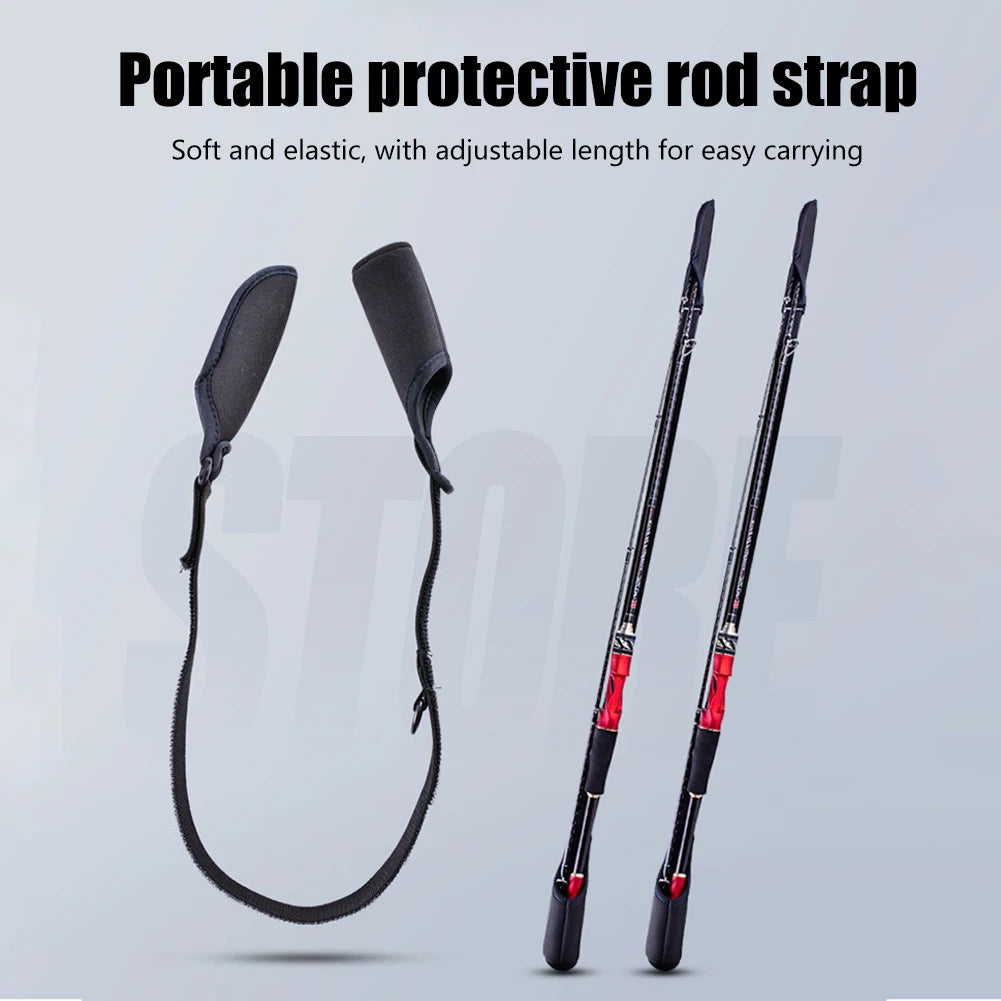 Fishing Rod Protection Sleeves With Adjustable Strap Organizer
