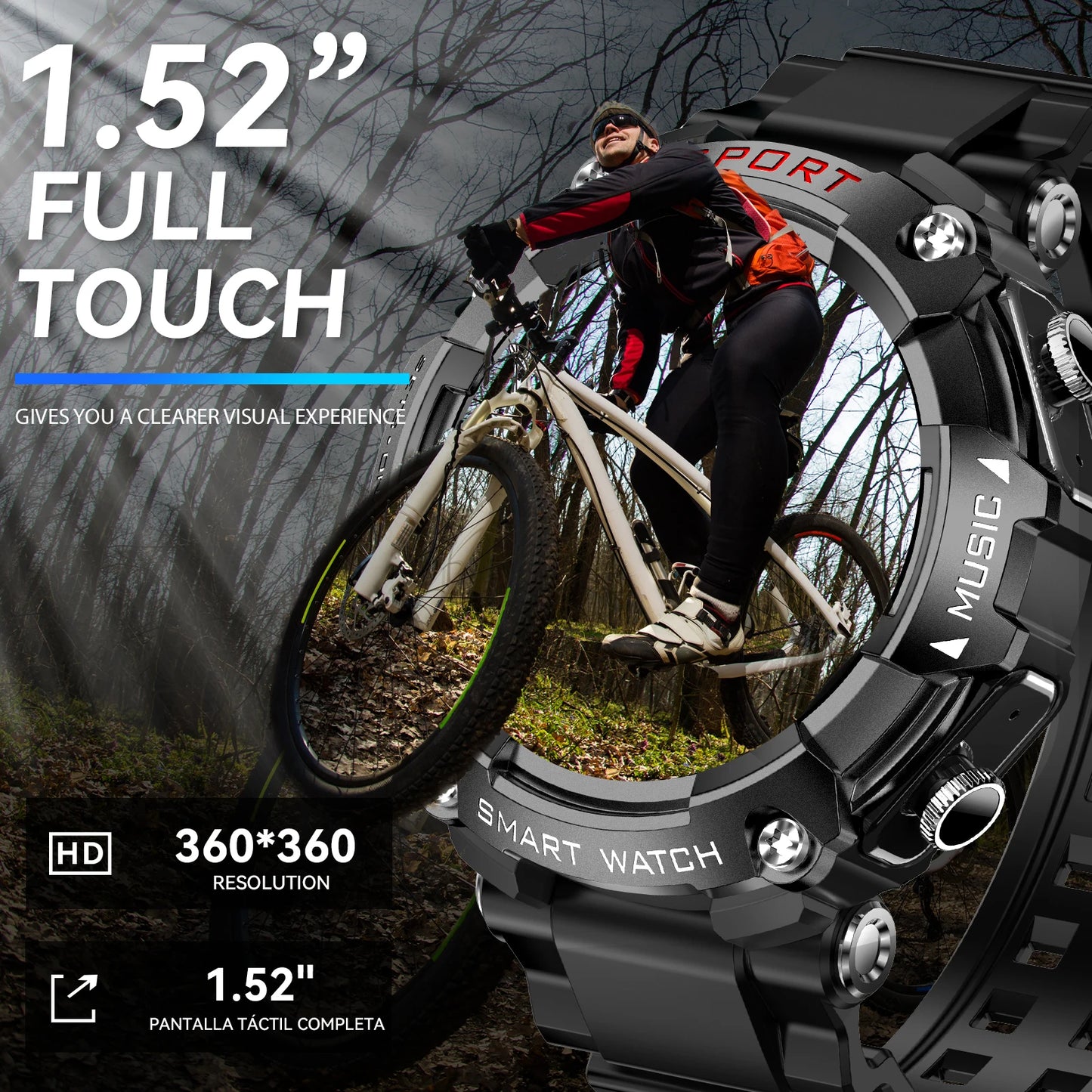 LaNikar Smart Watch With In Ear Bluetooth Headset Health Monitoring