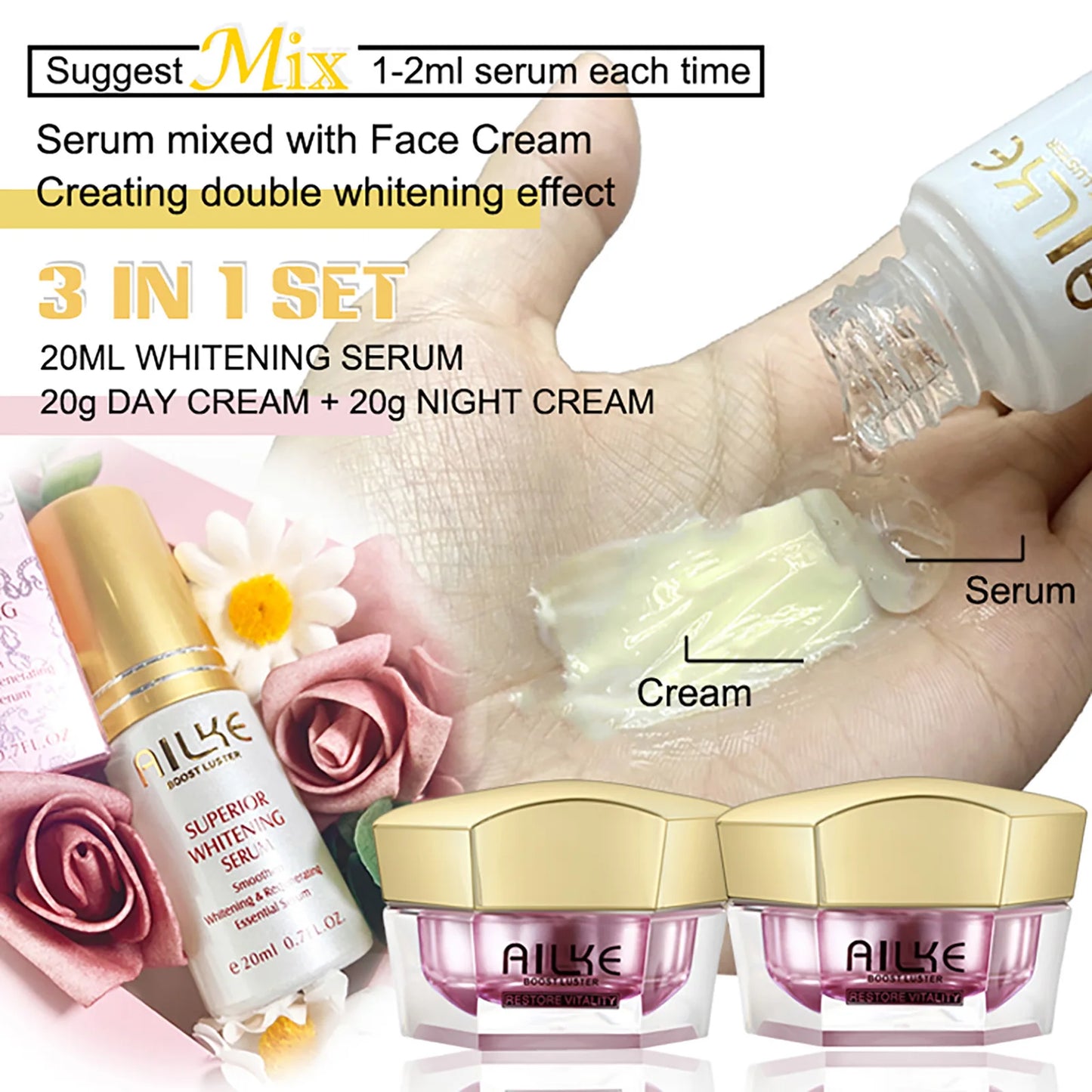 AILKE Whitening Anti Wrinkle Cream With Collagen And Hyaluronic Acid