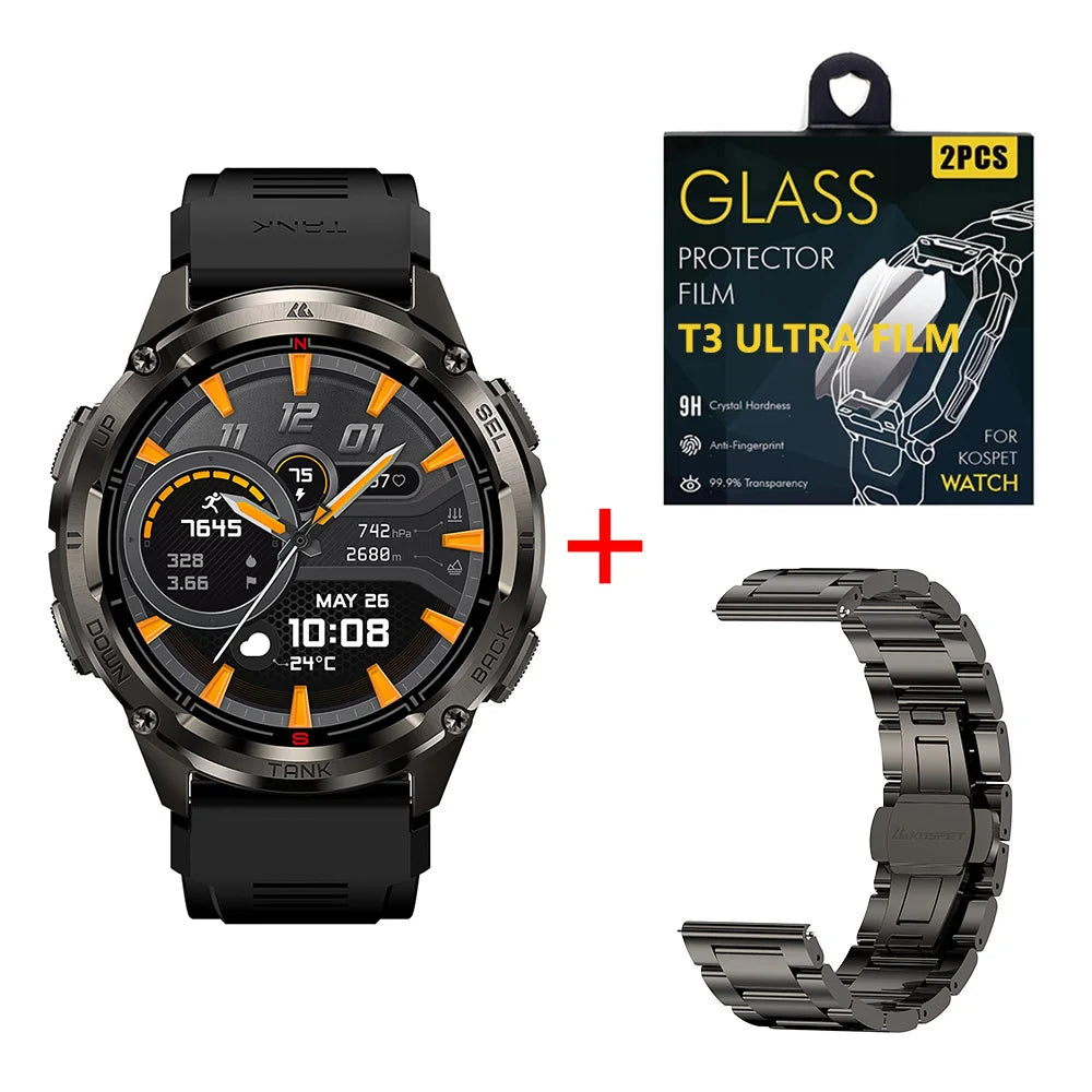 KOSPET Tank T3 Ultra 2 GPS Smartwatch With Bluetooth Call