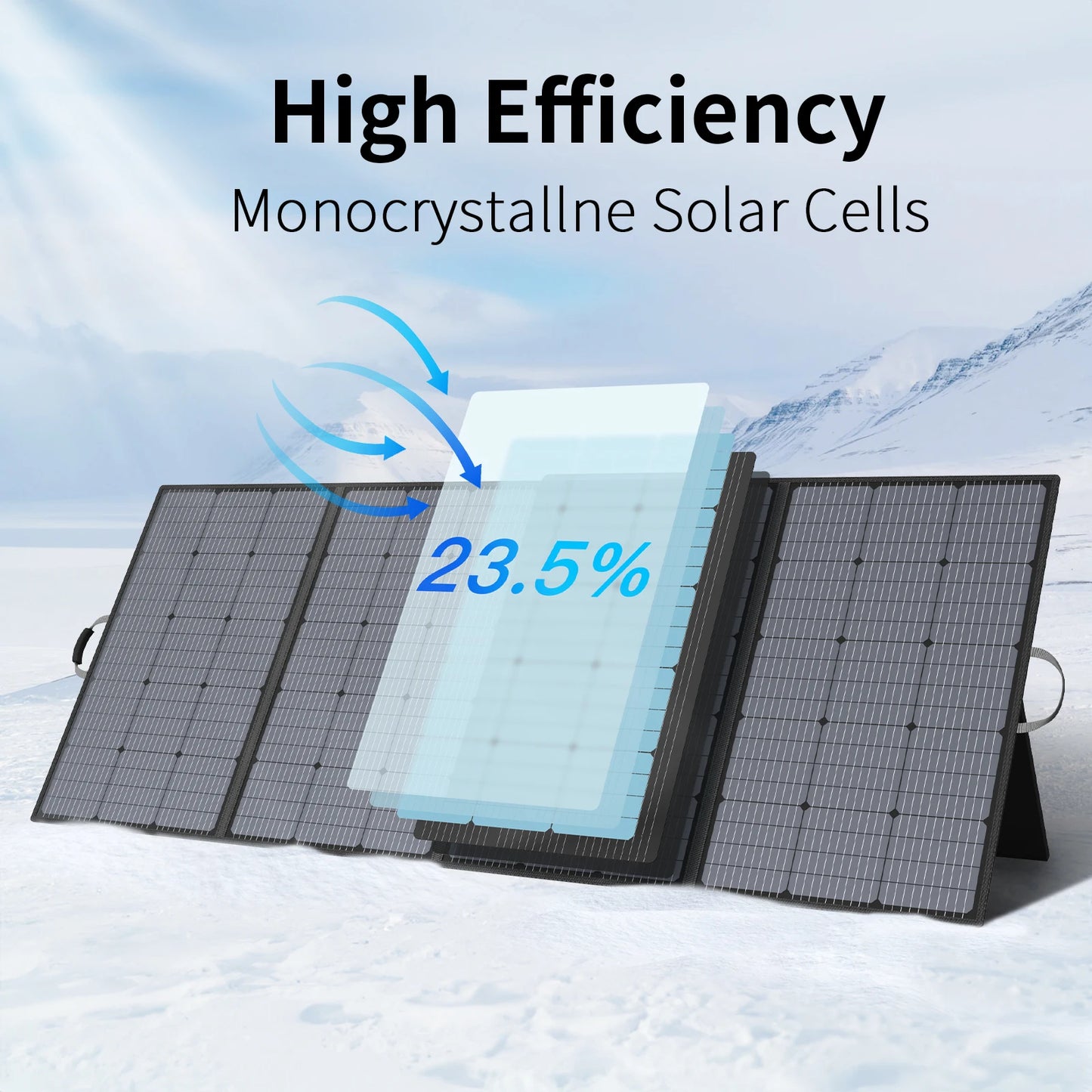 MHPOWOS 400W Foldable Portable Solar Panel For Outdoor Use