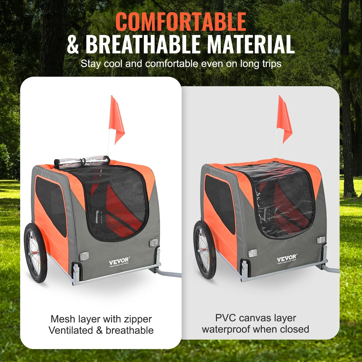 SucceBuy Pet Cart Bicycle Carrier Dog Bike Trailer Folding Frame