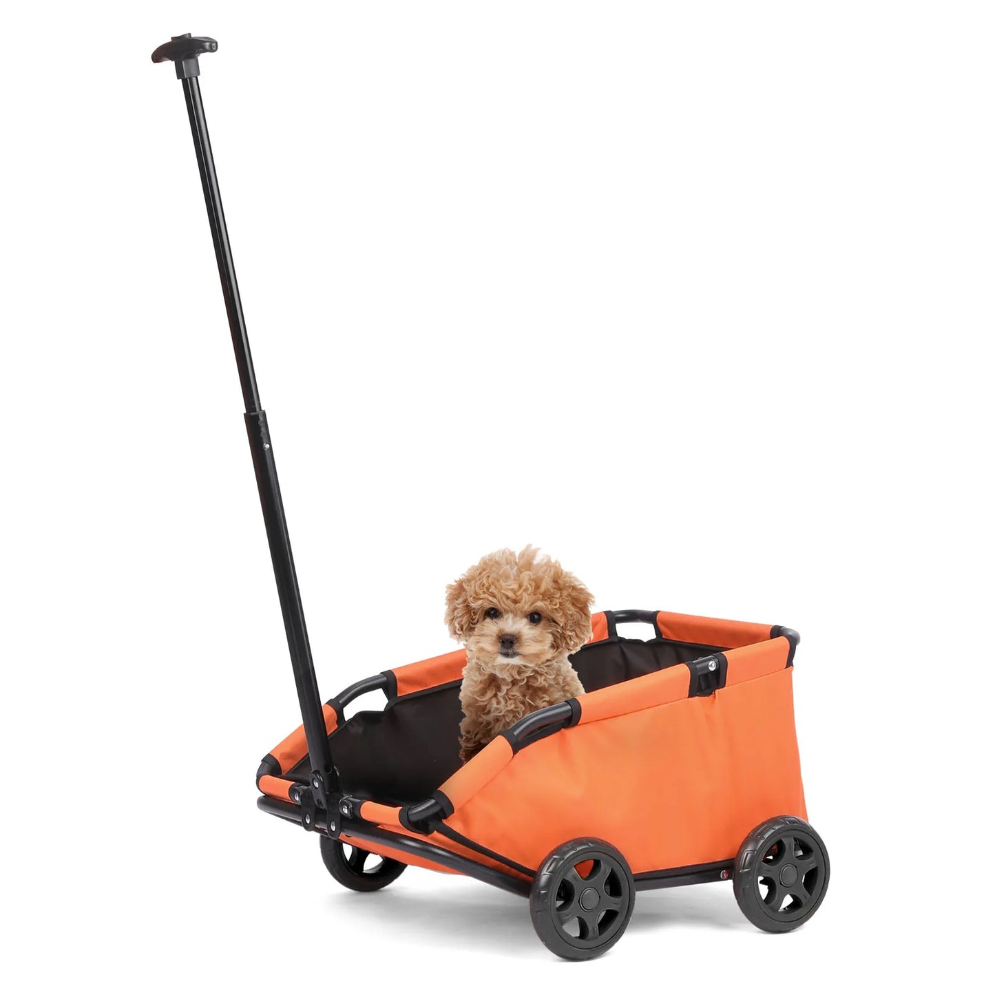 Small Pet Cart Folding Dog Stroller 360 Rotating Carrier
