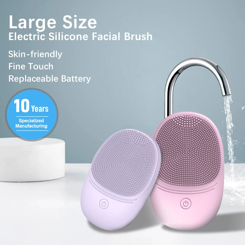 Silicone Facial Cleansing Brush Sonic Vibration Deep Clean