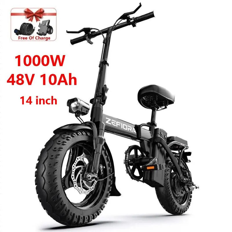 ZEFIORA Electric Fat Bike 1000W Brushless Motor Lithium Battery