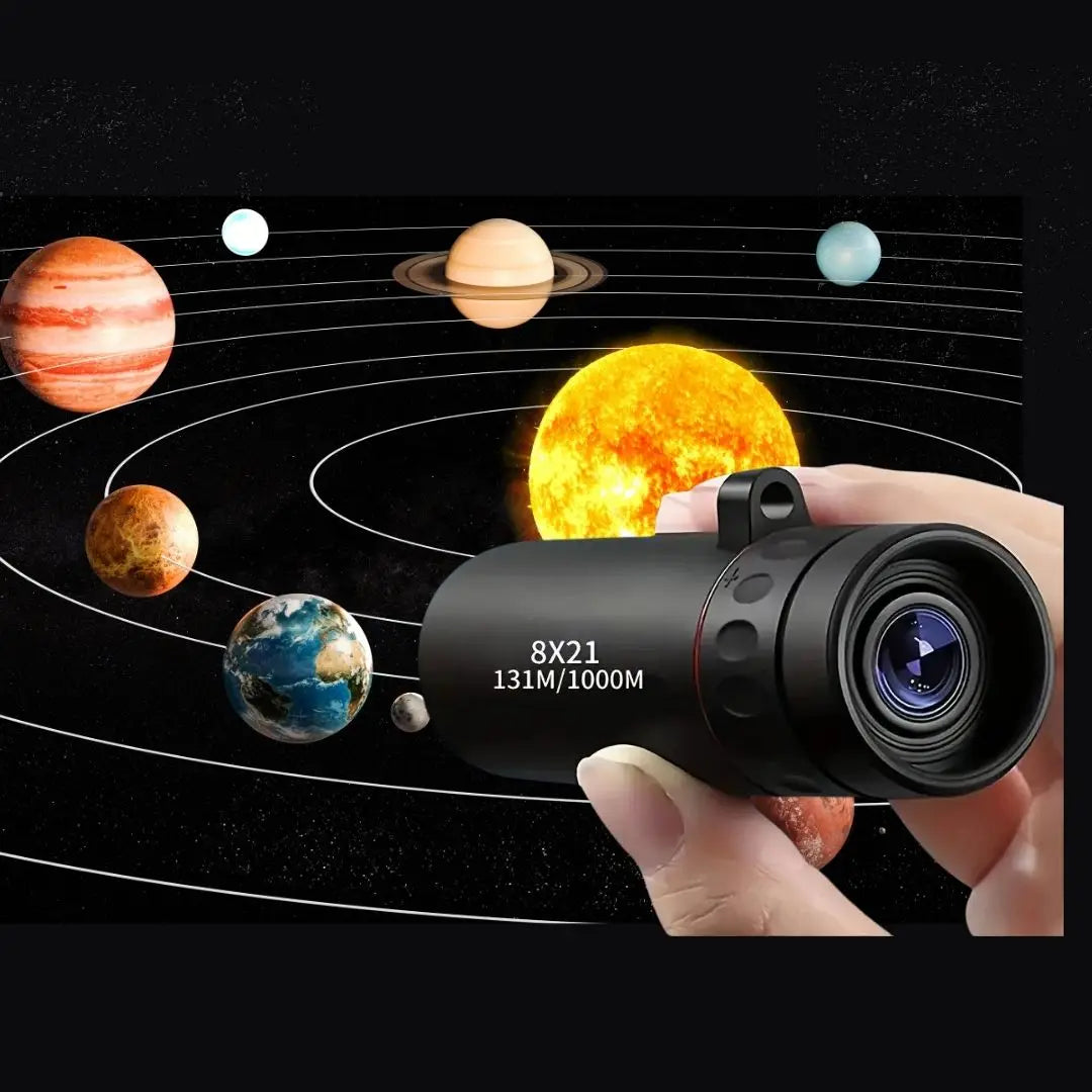 8x Compact Monocular Telescope For Travel And Bird Watching